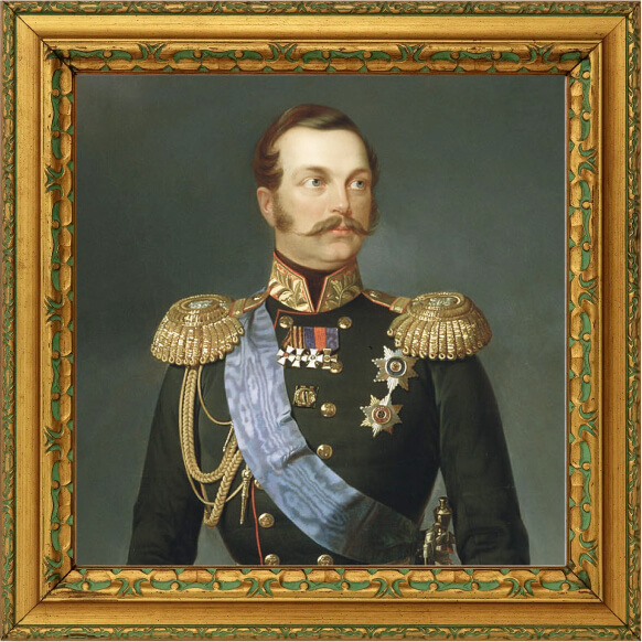 Портрет Александра II. Художник: Егор Иванович Ботман. 1856. Русский музей