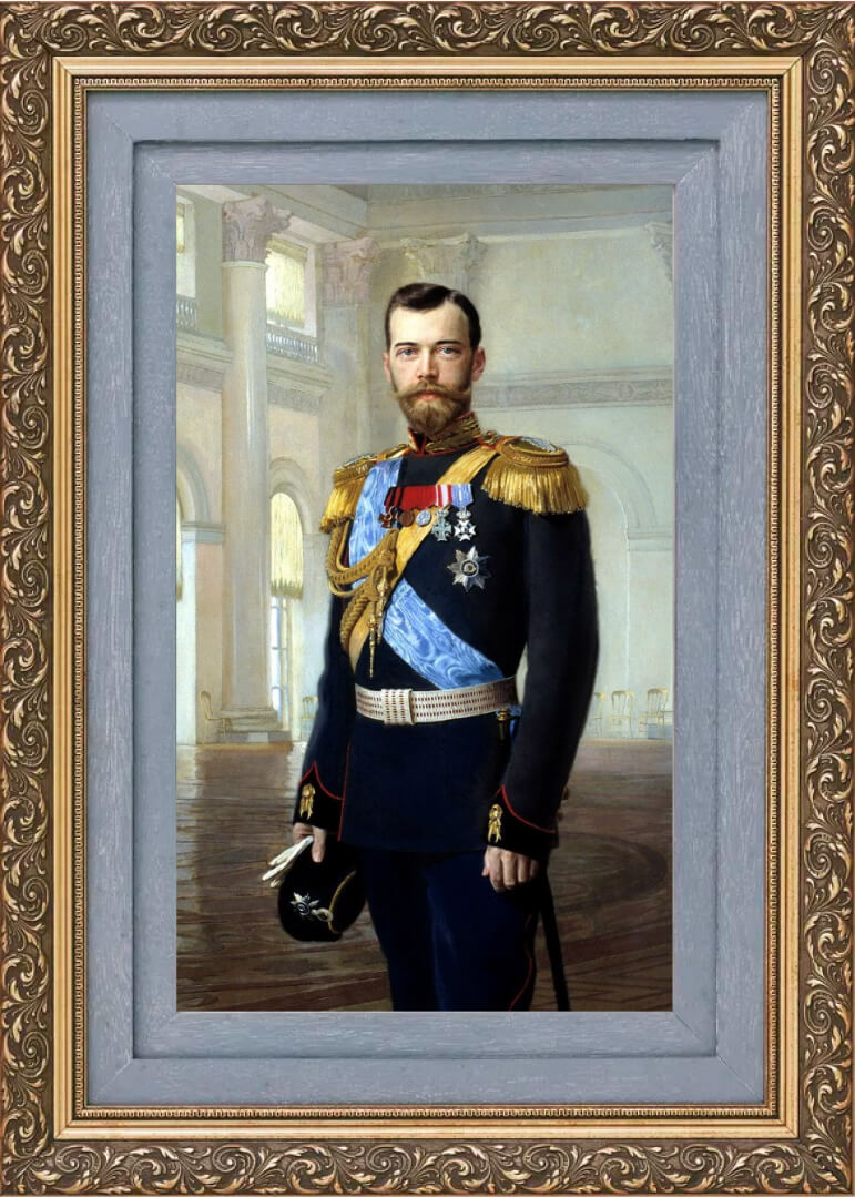 Портрет императора Николая II. Рис. Липгарта Э.К., 1900 г.